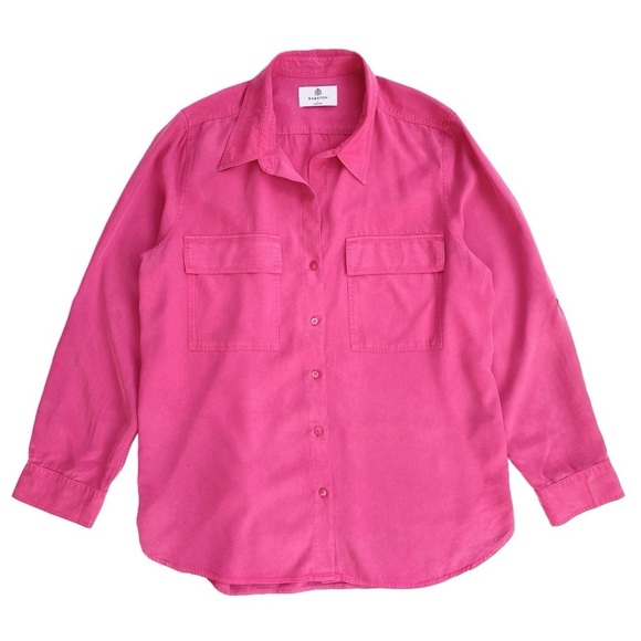 Babaton Tops - Babaton Aritzia Utility Shirt, Pink, Relaxed Fit, Tencel Lyocell Fabric, Large